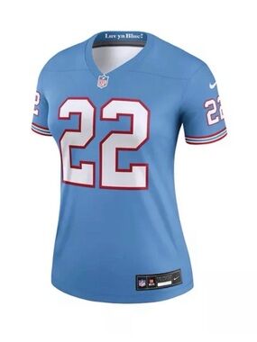 Nike Derrick Henry #22 Titans Oilers Throwback Game Jersey Women's L NWT NFL